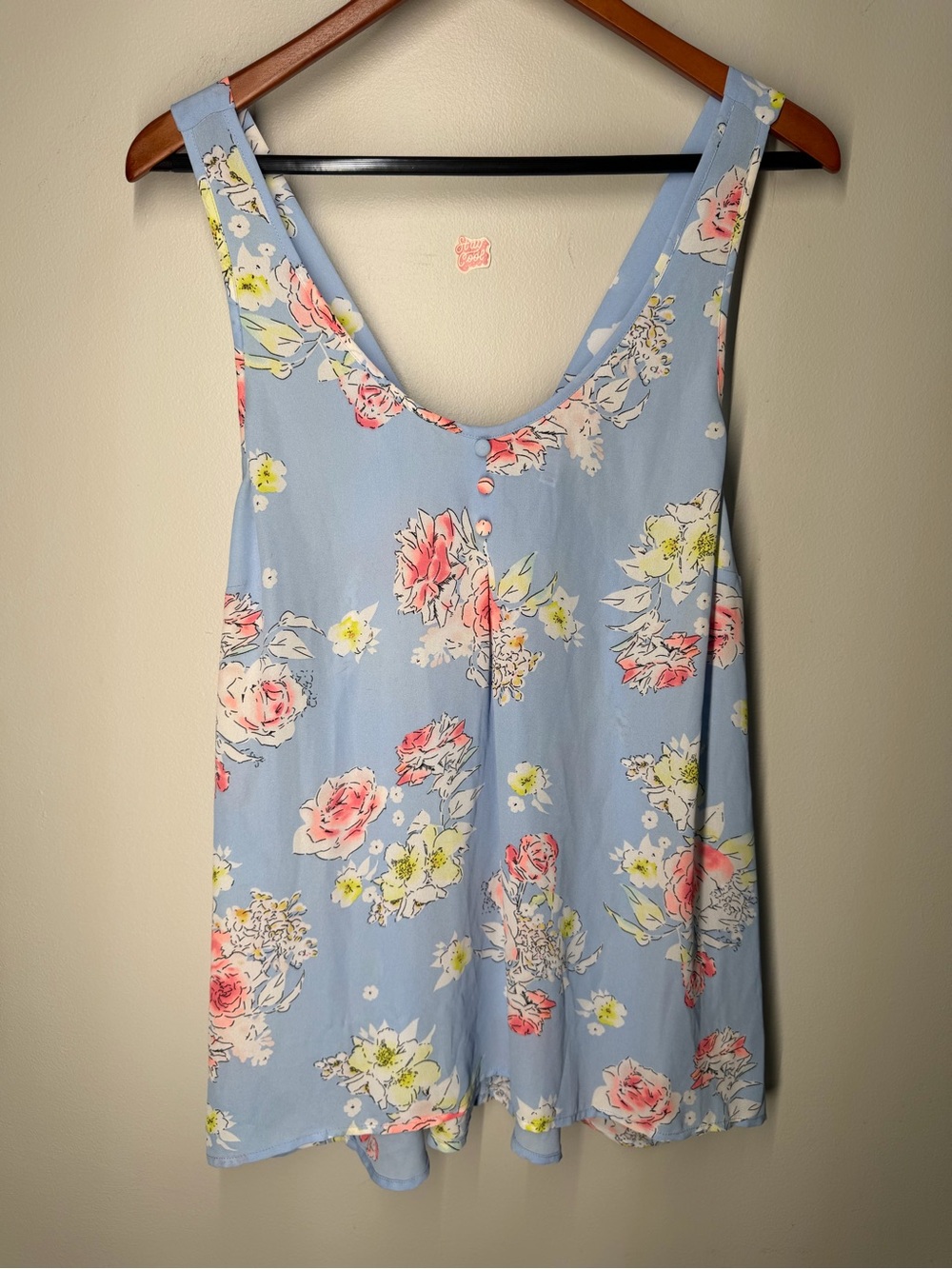 Romantic Candie’s Floral Bow Back Tank Coquette Cottagecore Babydoll Sleeveless